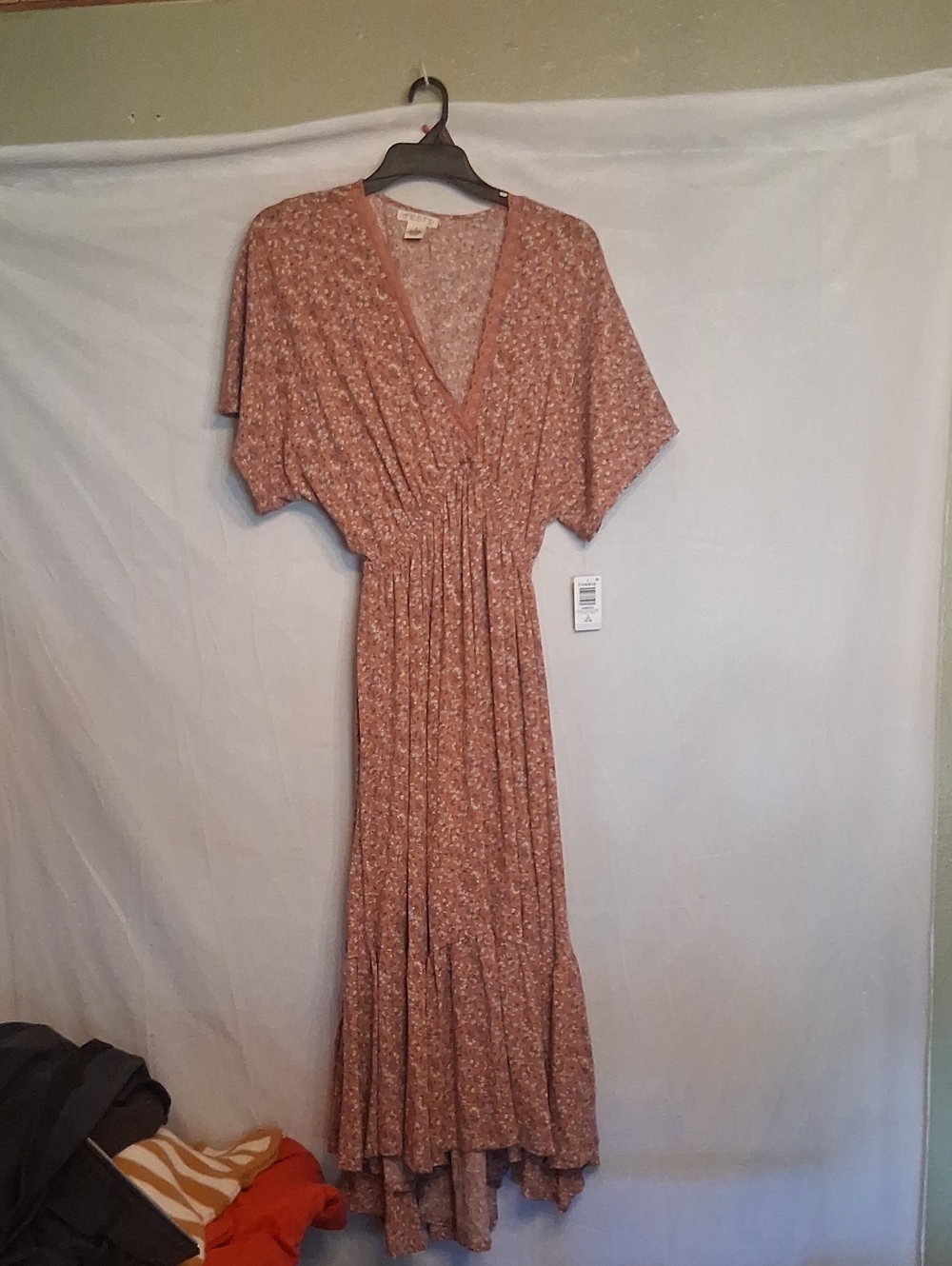 Torrid Festi Women's Floral Maxi Dress - Blush Brown Size 2x